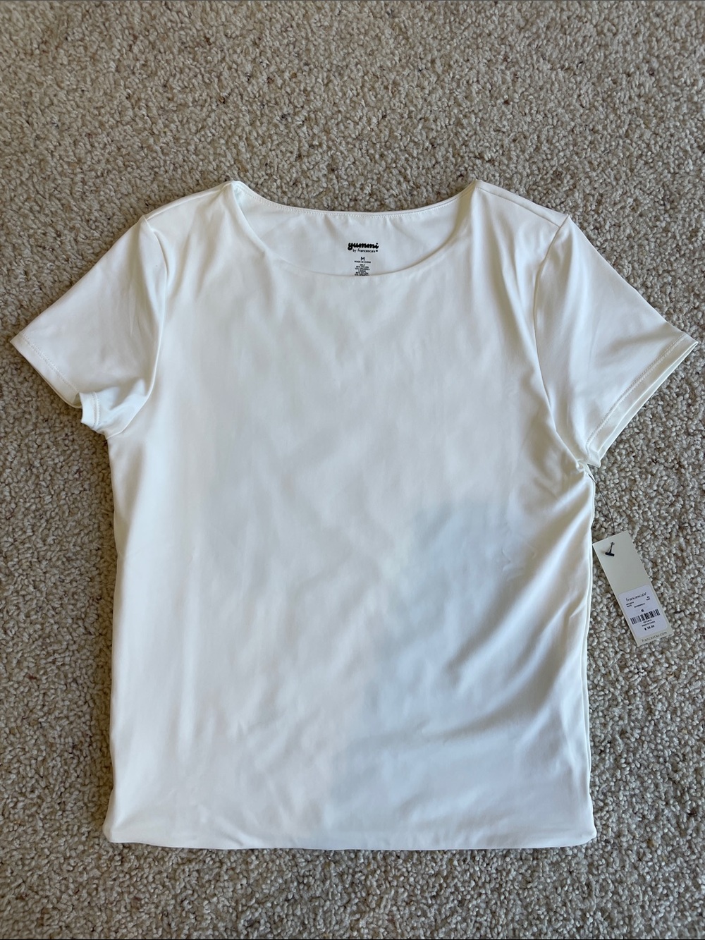 Francesca's Collections White Short Sleeve Top